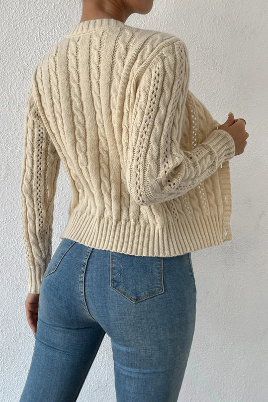 Warm Long Sleeve Knitted Cardigan