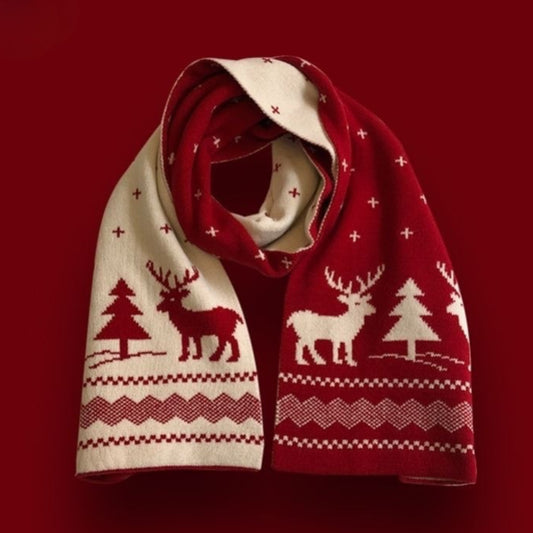 Reindeer Knit Scarf