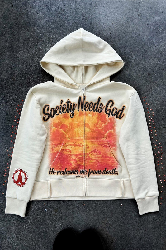 Sweat à capuche à imprimé vintage