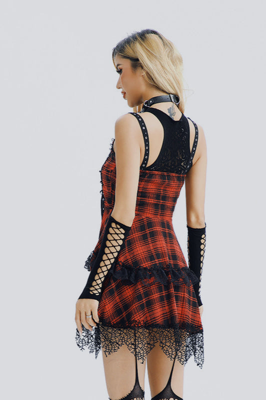 Robe gothique en dentelle Y2K