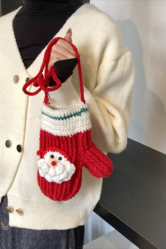 Crocheted Tree Reindeer Cute Crossbody Bag