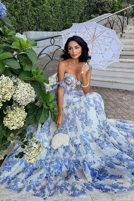 Robe fleurie à lacets et dos nu sans manches à imprimé floral