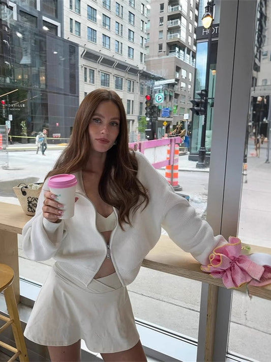 Cardigan à col rabattu et manches longues