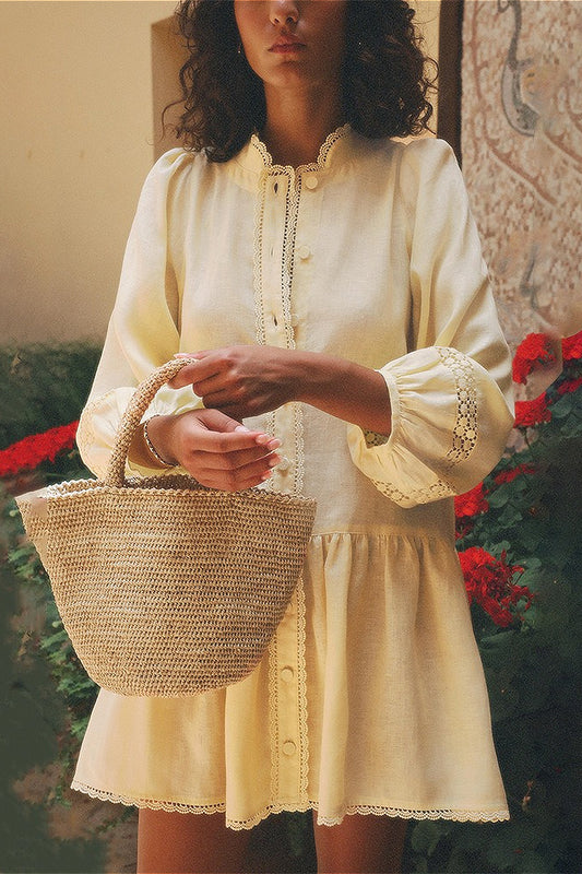 Robe bohème ajustée à fronces style cardigan