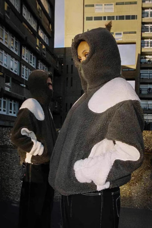 Sherpa Panel Zip Hoodie