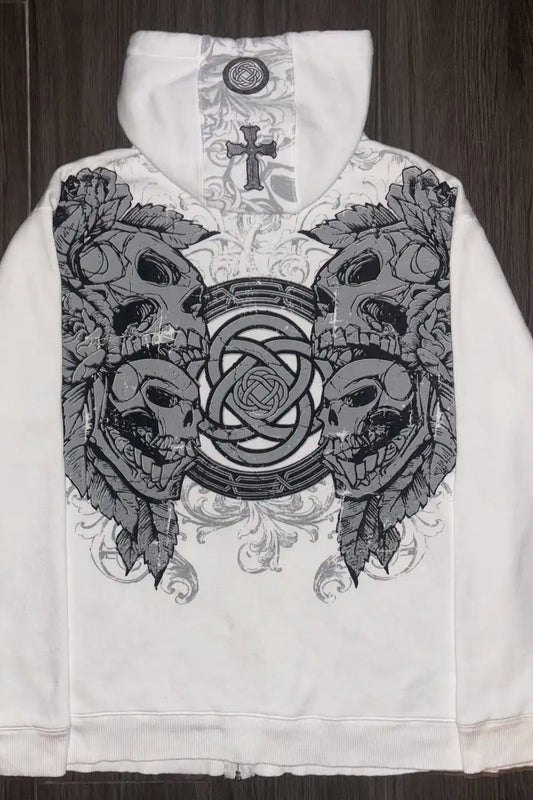 Sweat à capuche surdimensionné à imprimé camouflage rétro