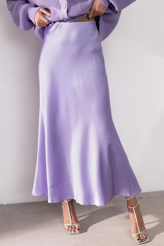 Satin Fishtail Maxi Skirt