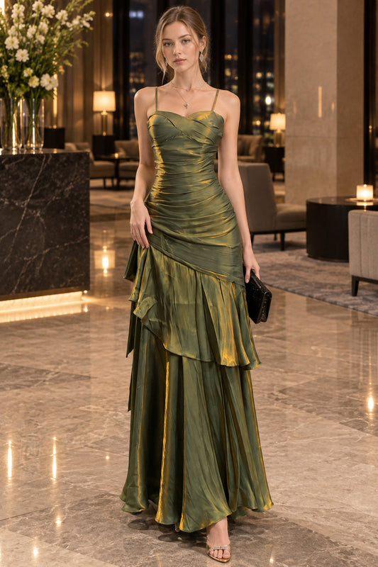 Chiffon Spaghetti Strap Maxi Dress