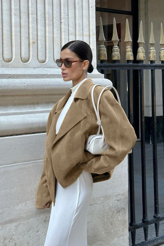 Veste décontractée en daim vintage