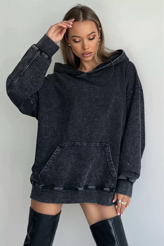 Washed Oversized Pullover Hoodie