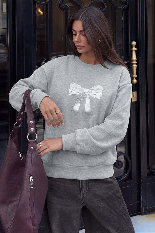 Bow Oversize Crewneck Sweatshirt
