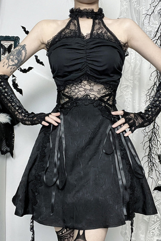 Robe gothique lourdement ornée pour Halloween