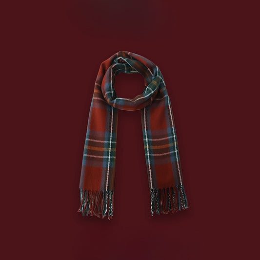 Plaid Fringe Scarf