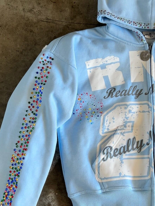 Sweat à capuche imprimé lettres style hip-hop urbain