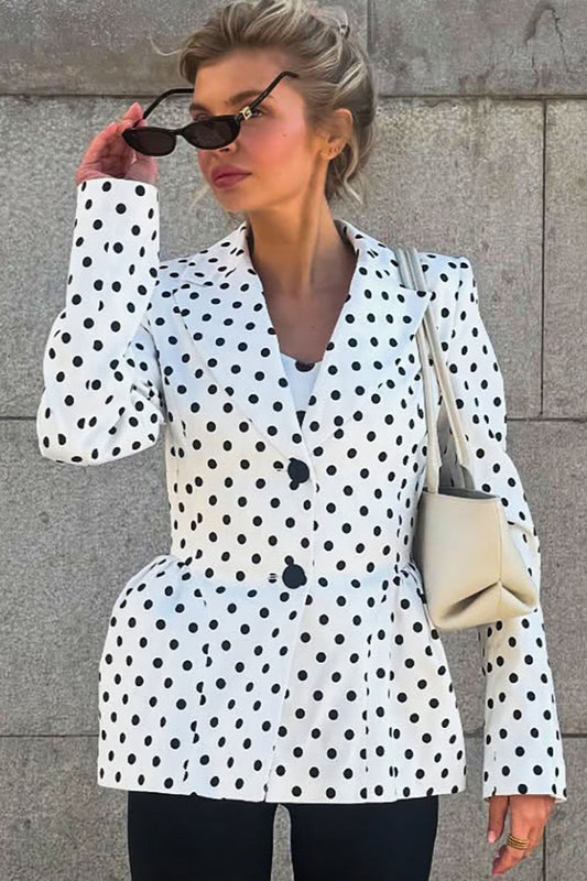 Veste courte chic à pois
