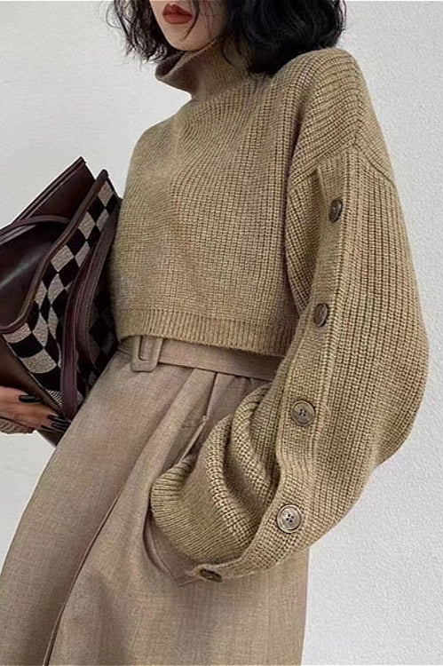 Pull court à col roulé vintage