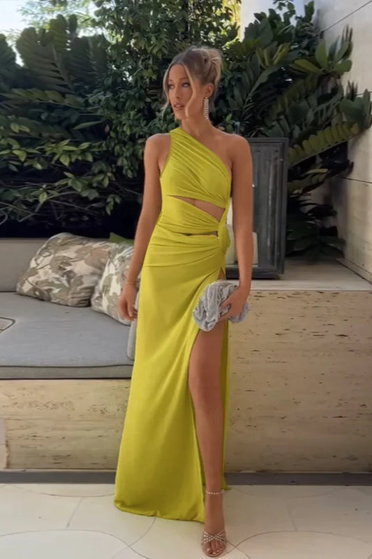 Robe de soirée élégante et sexy à épaules asymétriques