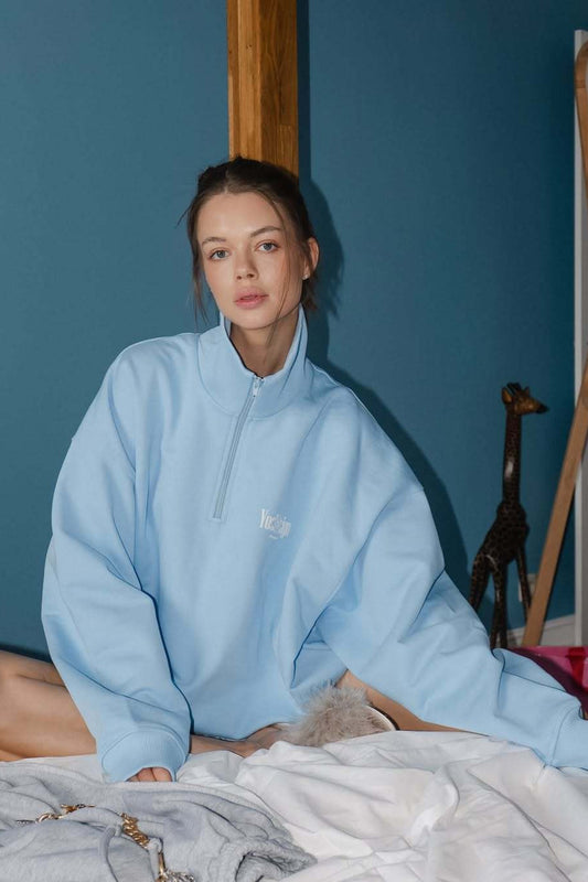 Sweat-shirt de sport graphique à demi-fermeture éclair