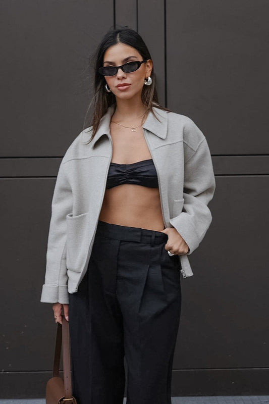 Veste élégante en laine mélangée