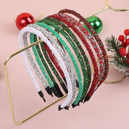 Rhinestone Glitter Red Green Party Hair Accessory