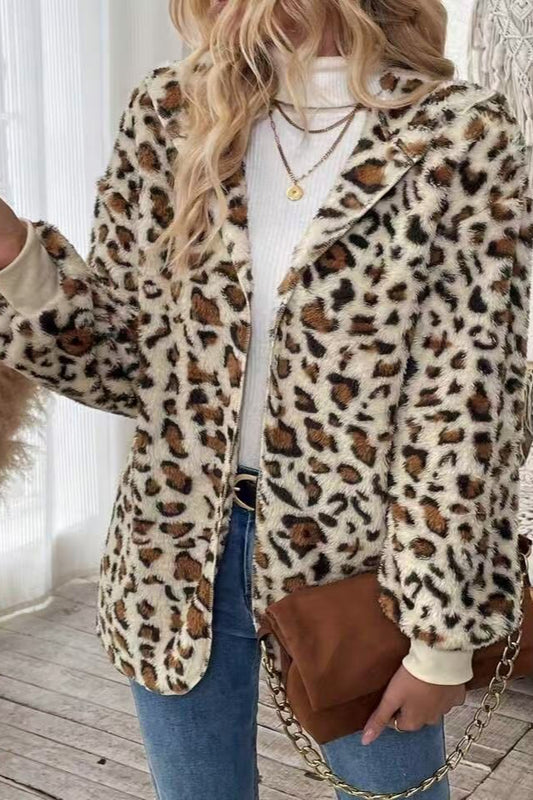 Manteau ouvert en polaire réversible imprimé