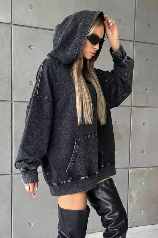 Washed Oversized Pullover Hoodie