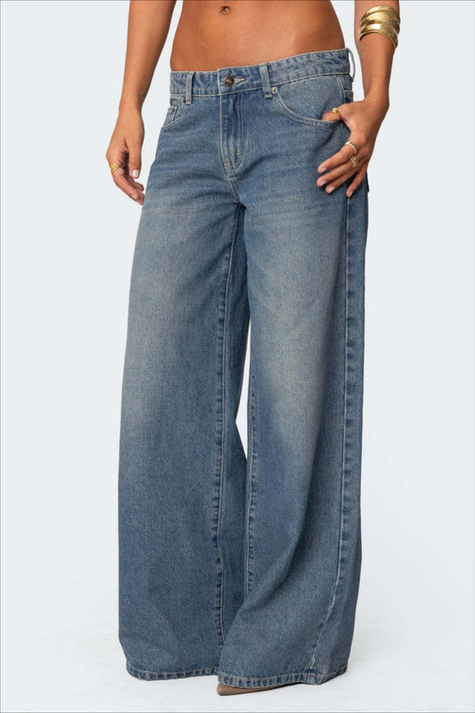 Jean ample à jambe large et imprimé