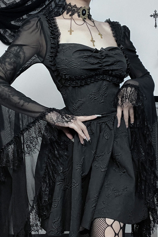 Robe gothique courte évasée