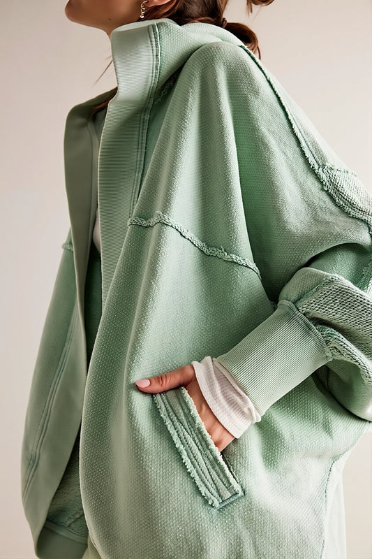 Washed Oversized Zip Up Hoodie