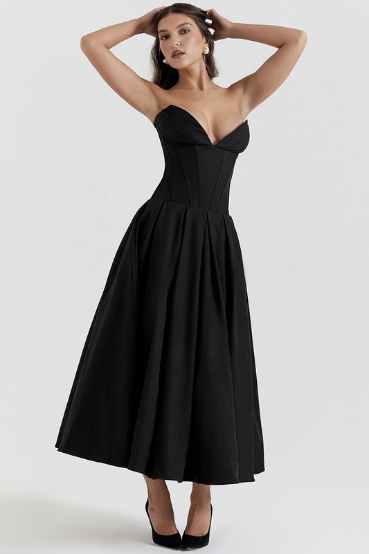 Strapless Corset A-Line Party Dress