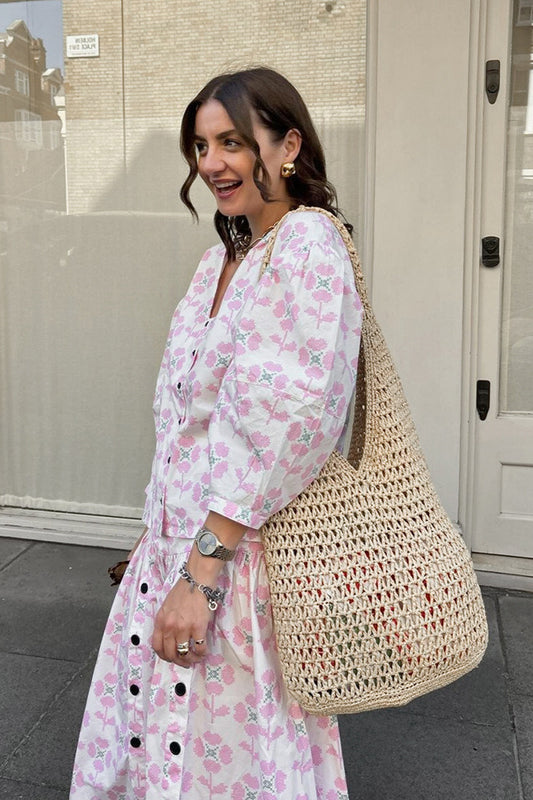 Ensemble deux pièces coupe A avec haut à imprimé