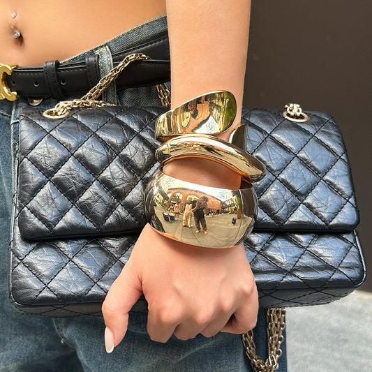 Punk Style Irregular Wide Set Bracelet