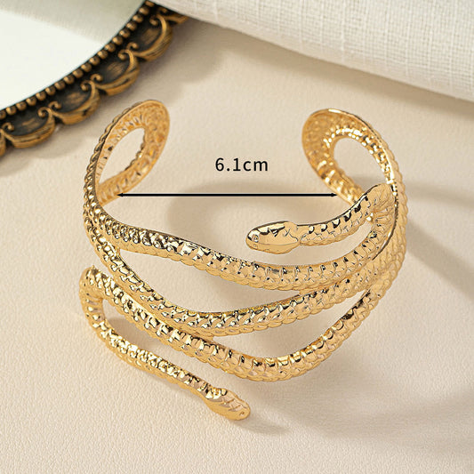 Punk Metal Snake Wrap Bracelet