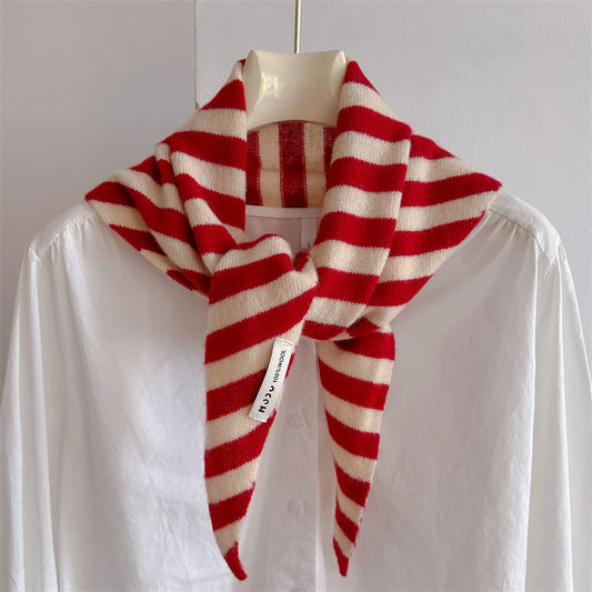 Wool Knitted Stripe Scarf