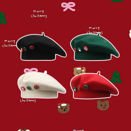 Textured Knit Beret Hat