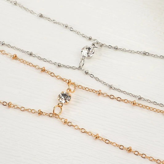 Thin Chain Rhinestone Metal Waist Body Chain