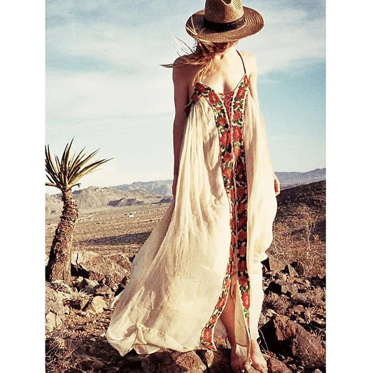 Sexy Beach Boho Dress WHITE / S bohodress-250126