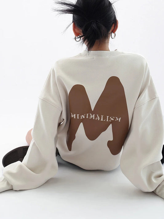 Sweat à capuche surdimensionné décontracté imprimé tendance pour l'automne