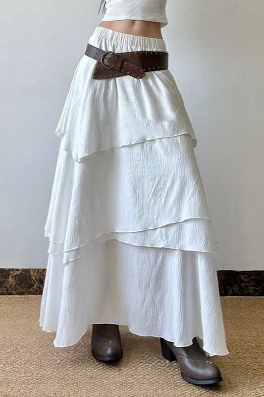 Jupe longue asymétrique trapèze