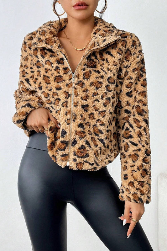 Manteau cardigan décontracté en polaire réversible