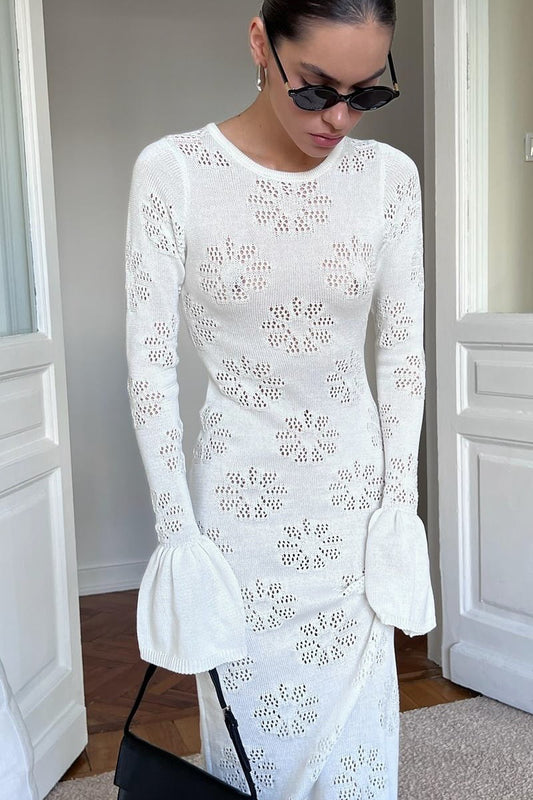 Robe longue bohème à volants