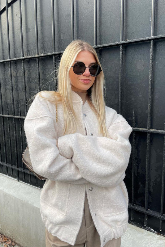 Manteau à manches longues coupe décontractée