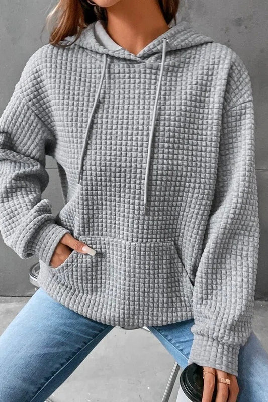 Waffle Texture Hoodie