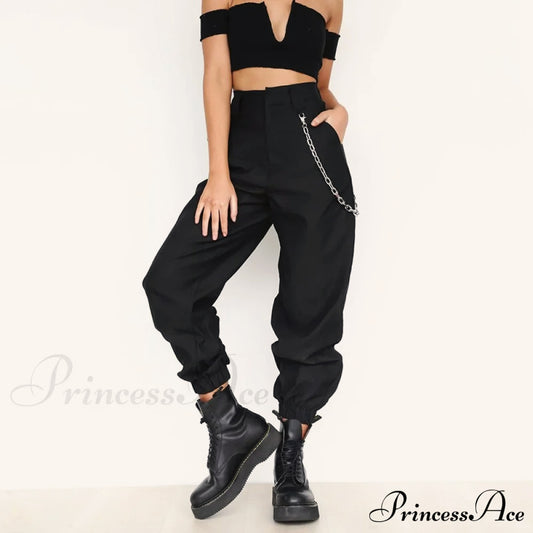 Pantalon streetwear ample à chaîne