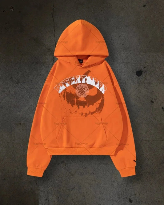 American Eerie Halloween Hoodie orange / S