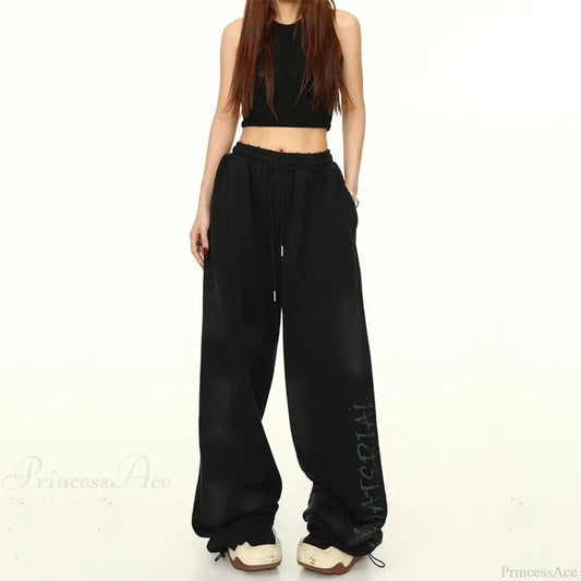 American Graffiti High Waist Pants Black / L