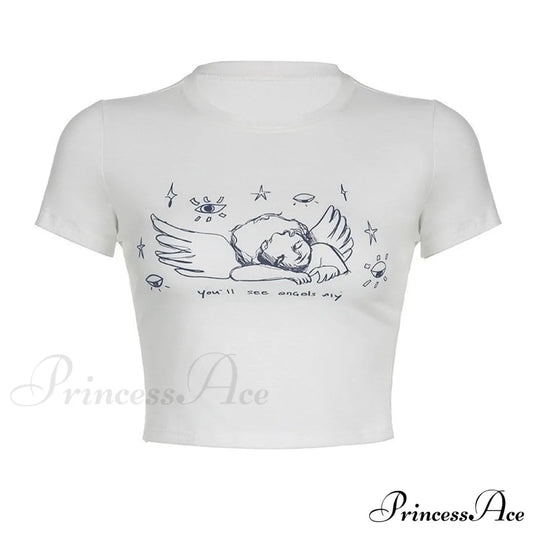 Angles Graphic White Tee - Free From Label