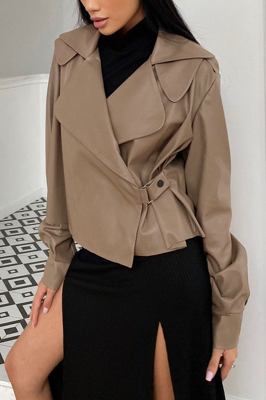 Veste de moto en cuir vintage