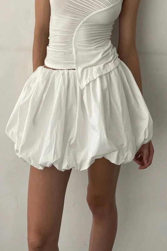 Bubble Hem Mini Skirt