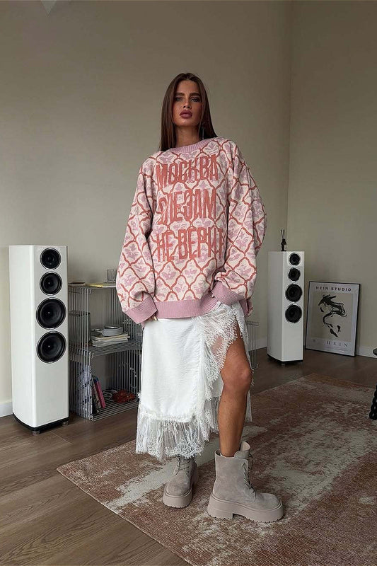 Long Sleeve Soft Knit Crew Neck Pullover Sweater